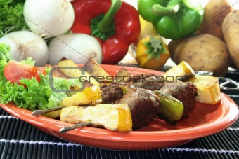 Moroccan barbecue skewers