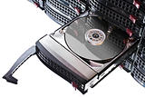 open hard disk in hot swap frame