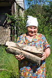 Grandmother with firewood