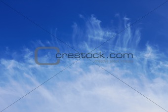 Easy crests of white clouds