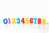 colorful plastic toy numbers