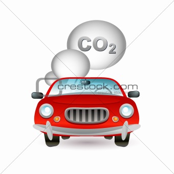 car pollution icon