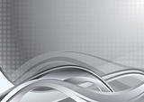 Abstract Grey Curve Background
