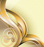 Abstract Gold Curve Background