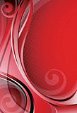 Abstract Red Curve Background