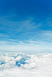 flight over clouds