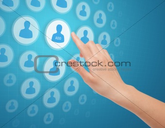 Hand Touch Social Media Icon
