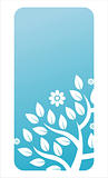 blue floral banners