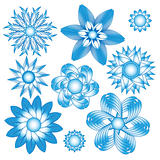 blue floral ornament collection
