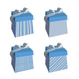 Blue gift boxes with bows
