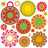 Colorful ornament collection
