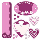 Romantic heart tags and labels