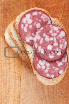 Sausage on a bread