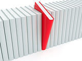 Red book within white ones