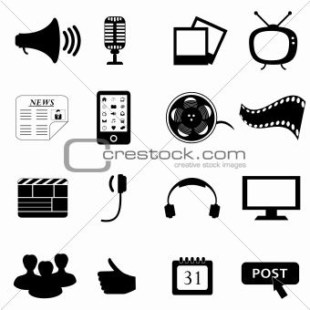 Media or multimedia icons
