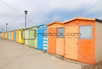 Seafront beach huts