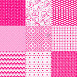Set with pink background