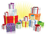 Many gifts concept