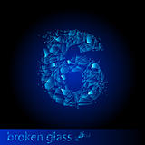 Broken glass  - digit six