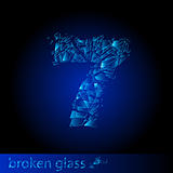 Broken glass  - digit seven