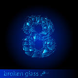 Broken glass  - digit eight