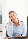 Portrait of a businesswoman speaking on the phone