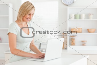Charming woman with a laptop