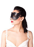 A girl in a black mask
