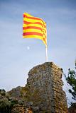 catalan flag and moon