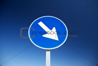 direction right blue signal