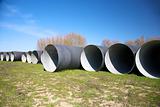 group of black big pipelines 