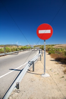 no entry signal and guardrail
