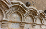 gothic arches on a wall