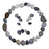 Emoticon smiley stone