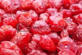 Dried red cherries
