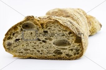 Fresh german bread on light background