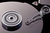 hard disk drive in motion  (zero-seven)