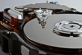 hard disk drive in close up