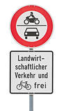 traffic sign: no drive through (clipping path included)