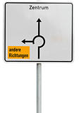 white direction sign (clipping path included)
