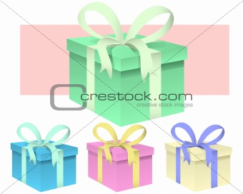 Wrapped Presents - vector illustration