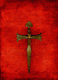 Cross on red
