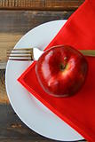 Stylish tableware, with fresh apple