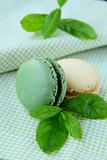 traditional french dessert  colorful macarons
