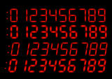 Clock radio red numbers