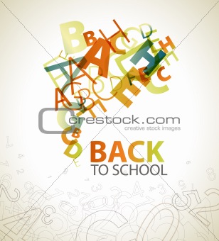 Abstract "Back to School" background