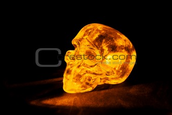 Yellow glass skull