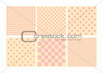Yellow and pink pattern collection