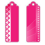 Beautiful pink and white tags or labels