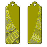 Beautiful tags or labels with green pattern